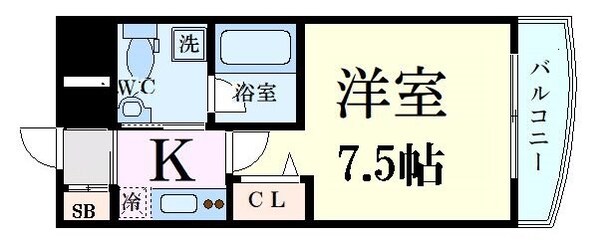 アスール江坂3rdの物件間取画像